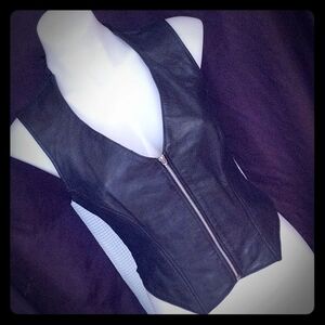 Genuine leather vest vintage